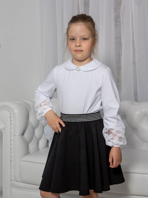 Большое фото товара - Лонгслив в школу  для девочки, 2-105. Вариант №5